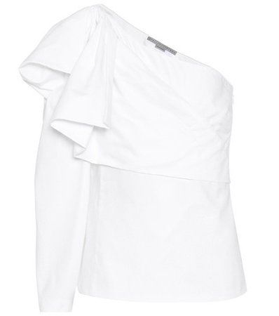 Giada one-shoulder cotton top