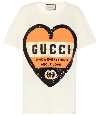 Gucci - Sequined cotton T-shirt | Mytheresa