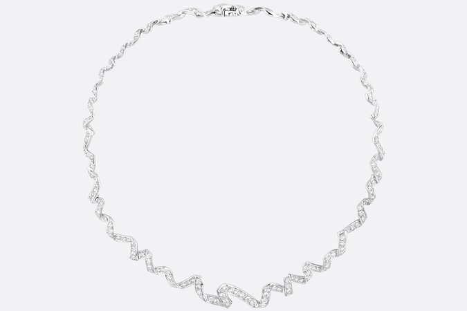 Archi Dior Necklace 18K White Gold and Diamonds | DIOR