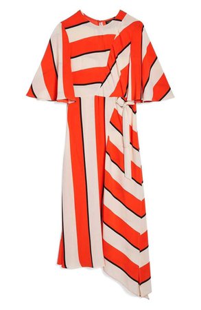 Topshop Diagonal Stripe Midi Dress | Nordstrom