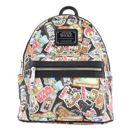 Star Wars Loungefly: Kawaii Sticker AOP Mini Backpack - 707 Street Exc — Double Boxed Toys