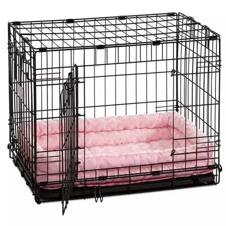 QuietTime Double Bolster Dog Bed & Crate Mat, Pink, 36" - Walmart.com