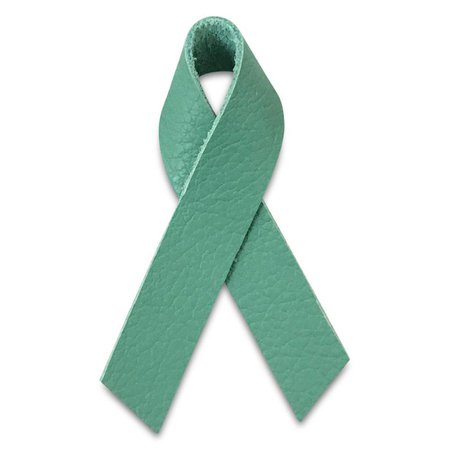 Teal Awareness Leather Hair Bows (Ovarian Cancer/Food Allergy) – Moo G Clips