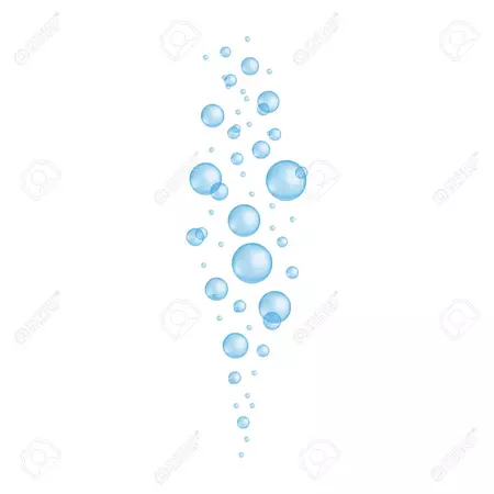 Underwater Bubbles. Blue Transparent Drops Of Bath Sud, Soap Or Shampoo Foam, Aquarium Or Sea Water Stream, Sparkling Drink. Vector Realistic Illustration. Royalty Free SVG, Cliparts, Vectors, And Stock Illustration. Image 172420241.
