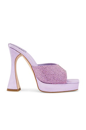 Jeffrey Campbell Hollywood Mule in Lilac Satin | REVOLVE