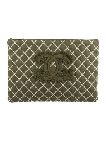 Chanel Tweed Stitch Large O-Case - Handbags - CHA531803 | The RealReal