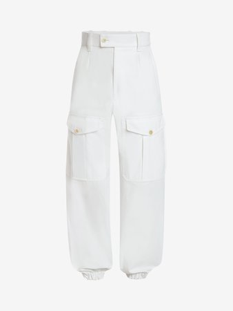 Alexander Mcqueen, Japanese Cotton Gabardine Baggy Military Trousers