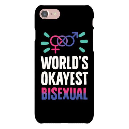 Worlds okayest bisexual phone case
