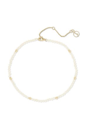 Anissa Kermiche | 14-karat gold pearl anklet | NET-A-PORTER.COM