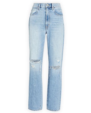 SLVRLAKE Sierra Distressed Straight-Leg Jeans | INTERMIX®