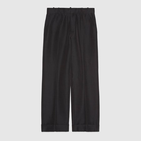 Gucci, Faille cuffed ankle trousers