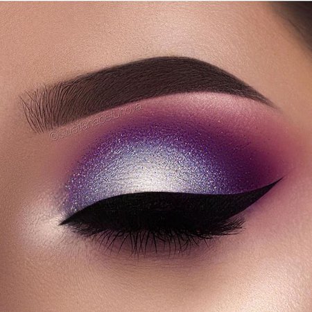 Image result for purple and silver eyeshadow on We Heart It