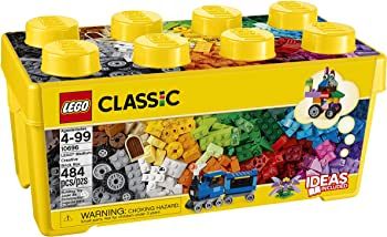 Amazon.com: LEGO Classic Medium Creative Brick Box 10696 Building Toy Set - Featuring Storage, Includes Train, Car, and a Tiger Figure, and Playset for Kids, Boys, and Girls Ages 4-99 : Toys & Games