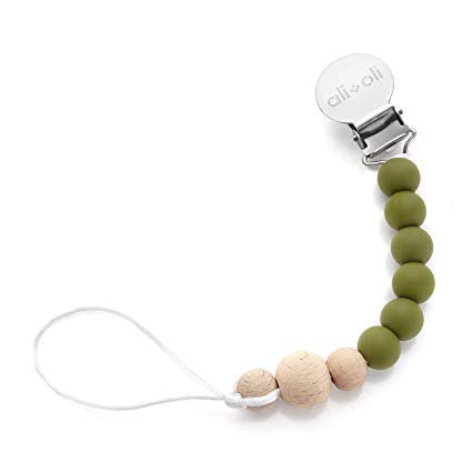 Amazon.com : Modern Pacifier Clip for Baby - 100% BPA Free Silicone Beads (Natural) Binky Holder for Newborn - Infant Baby Shower Gift - Universal fit MAM - Philips Avent : Baby