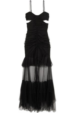 alice McCALL | The Only Exception cutout layered tulle maxi dress | NET-A-PORTER.COM