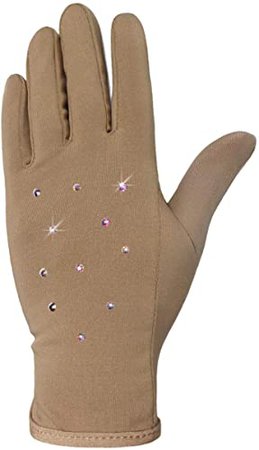 Amazon.com: Figure Skating Gloves For Competition and Practice with Gel Wrist Protection (Extra Small, Beige): Clothing