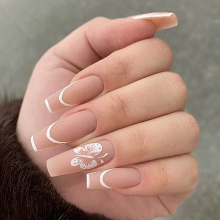 Amazon.com: Yalice White Press on Nail Square Short Fake Nails Acrylic Full Cover Glossy Stick on Nails Prom Fingernails Wedding False Nails for Women and Girls 24Pcs : Beauty & Personal Care