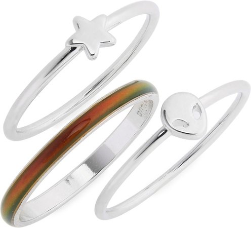 In the Cosmos Stacking Mood Ring Set