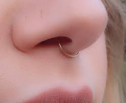 close up septum piercing - Google Search