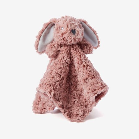 Mauve Swirl Bunny Baby Security Blanket – Elegant Baby