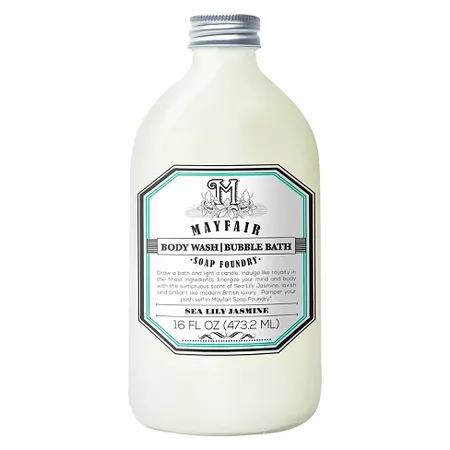 Mayfair Soap Foundry sea lily jasmine body wash/bubble bath 16 oz : Target