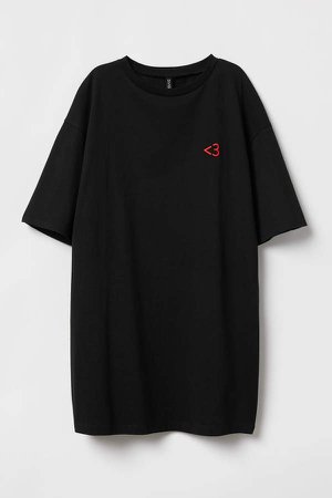 T-shirt Dress - Black