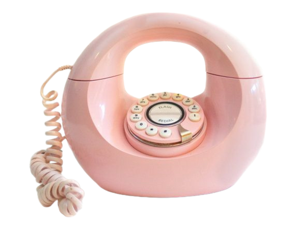 pink vintage phone filler