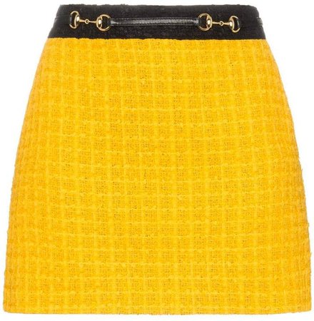 horse bit belt knitted mini skirt