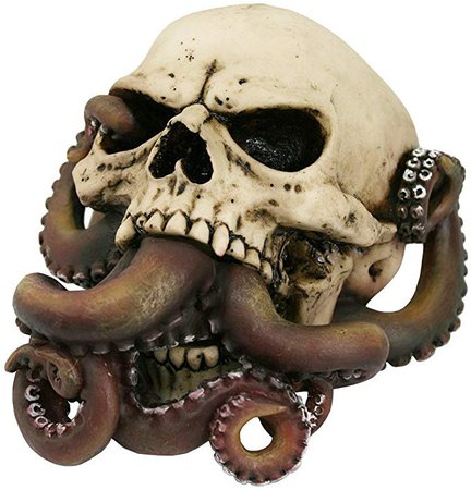 Pacific Giftware Nautical Decor Kraken Octopus Tentacles Protruding Cthulhu Skull Deadly Ocean Pirate Collectible Decorative Figurine 6.5 Inch Long: Amazon.ca: Home & Kitchen