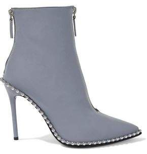 Eri Studded Iridescent Shell Ankle Boots