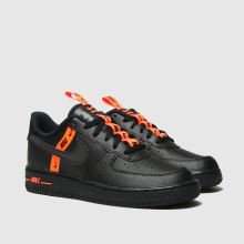 Boys Black & Orange Nike Air Force 1 Lv8 Ksa Trainers | schuh