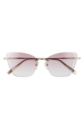 Longchamp 57mm Rimless Cat Eye Sunglasses | Nordstrom
