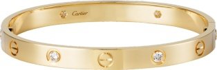 CRB6035917 - LOVE bracelet, 4 diamonds - Yellow gold, diamonds - Cartier
