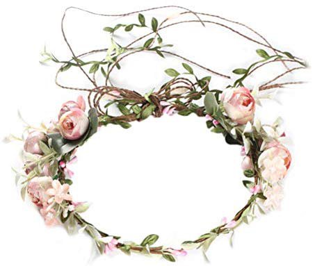 OULII Women Flower Crown Headband Rose Halo Wreath Wedding Bridal Hair Garland: Amazon.ca: Sports & Outdoors