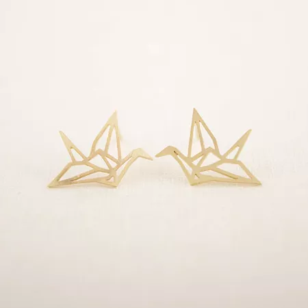 Jisensp New Fashion Wholesale Jewelry Wild Origami Crane Earrings for Women Vintage Cute Animal Bird Stud Earrings Pendientes-in Stud Earrings from Jewelry & Accessories on Aliexpress.com | Alibaba Group