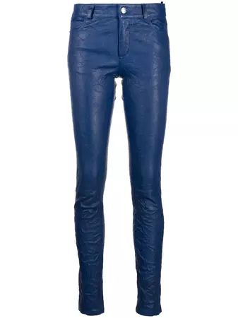 Zadig&Voltaire crinkled-finish Leather Trousers