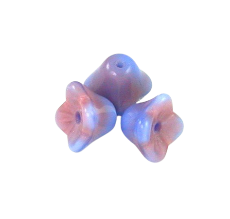 glass periwinkle beads