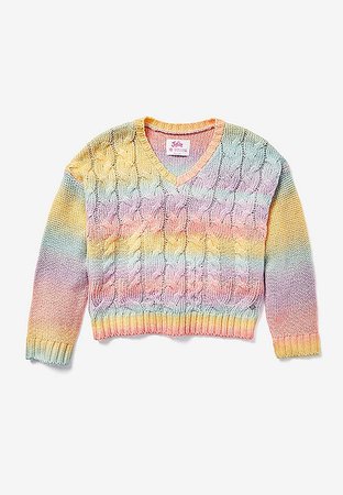 Ombre Cable Knit Girls Sweater | Justice