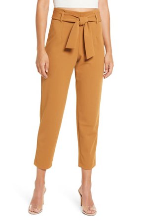 Leith Belted Tapered Pants | Nordstrom
