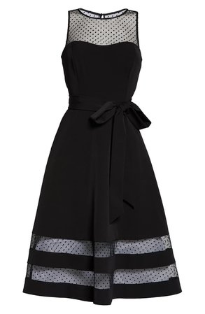Eliza J Sleeveless Fit & Flare Party Dress black