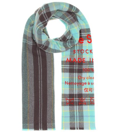 Cassiar checked wool scarf