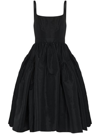 Shop Alexander McQueen gathered-detail sleeveless midi dress with Express Delivery - FARFETCH