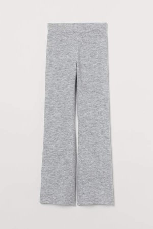 Fine-knit Pants - Gray