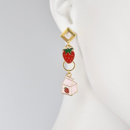 strawberry milk earrings