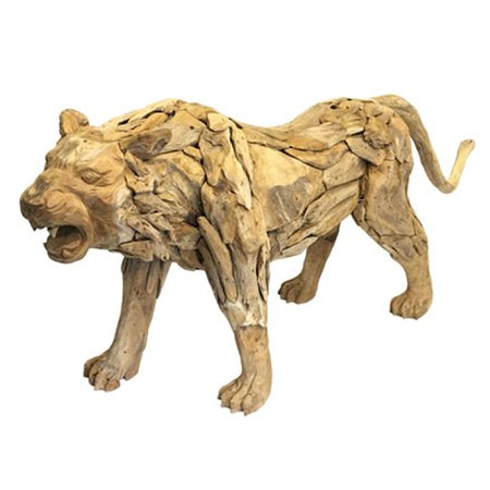 homedirect - Driftwood Tiger Sculpture art