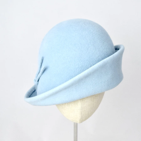 light blue cloche hat