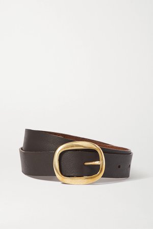 Brown + NET SUSTAIN Harper leather belt | Black & Brown | NET-A-PORTER