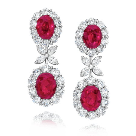 ruby & diamonds earrings