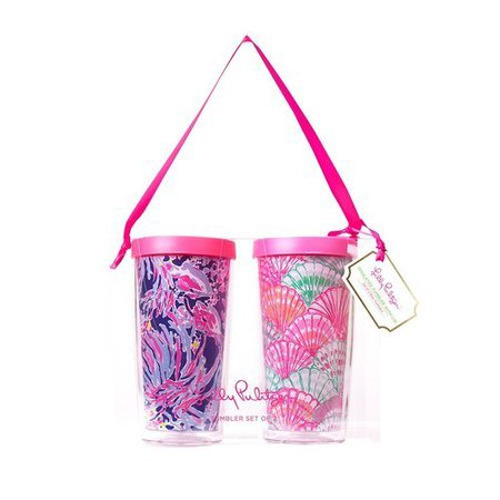 Lilly Pulitzer | Insulated Tumbler with Lid Set | Shrimply Chic & Oh Shello - Ginny Marie's