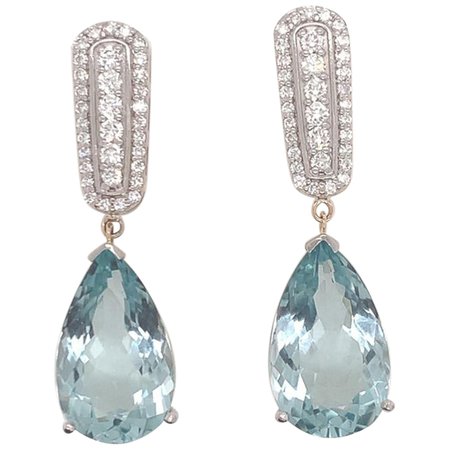 Diamond 14k Rose Gold Dangling Earrings For Sale at 1stDibs